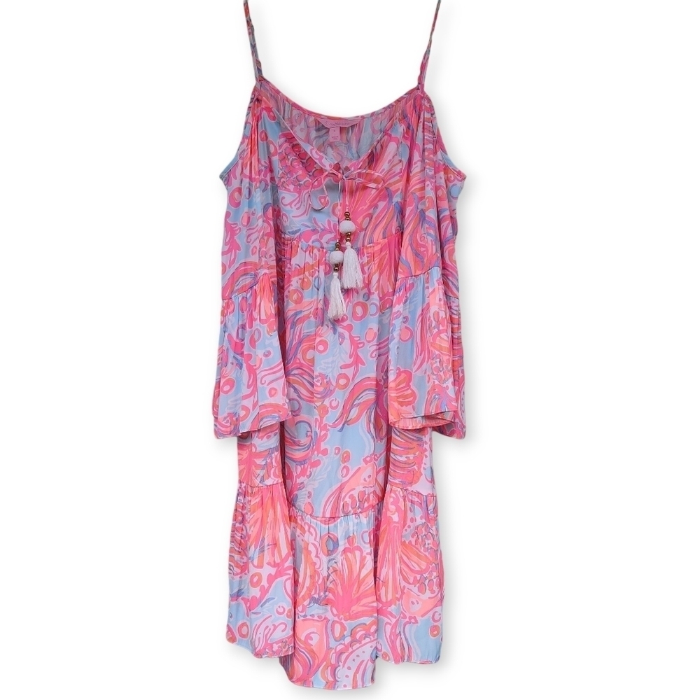 Lilly Pulitzer Alanna Off The Shoulder Dress "Too Much Bubbly"